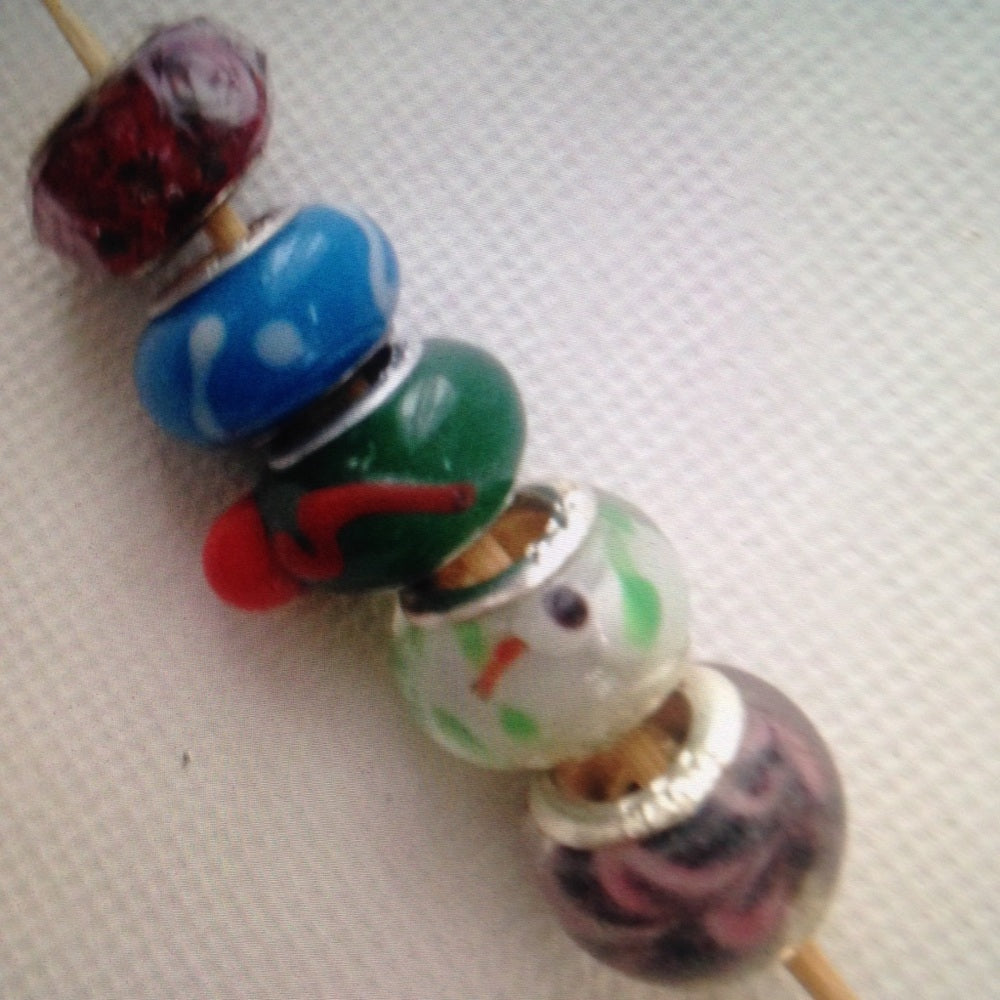 5pc European Silver 925 Beads Charm Bracel…