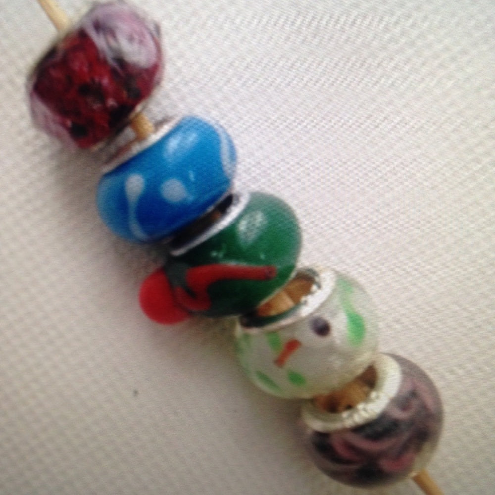 5pc European Silver 925 Beads Charm Bracel…