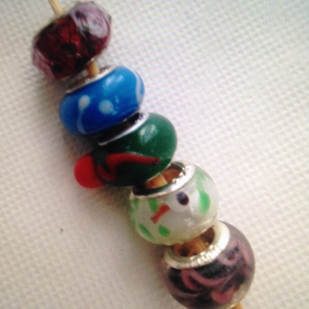 5pc European Silver 925 Beads Charm Bracel…