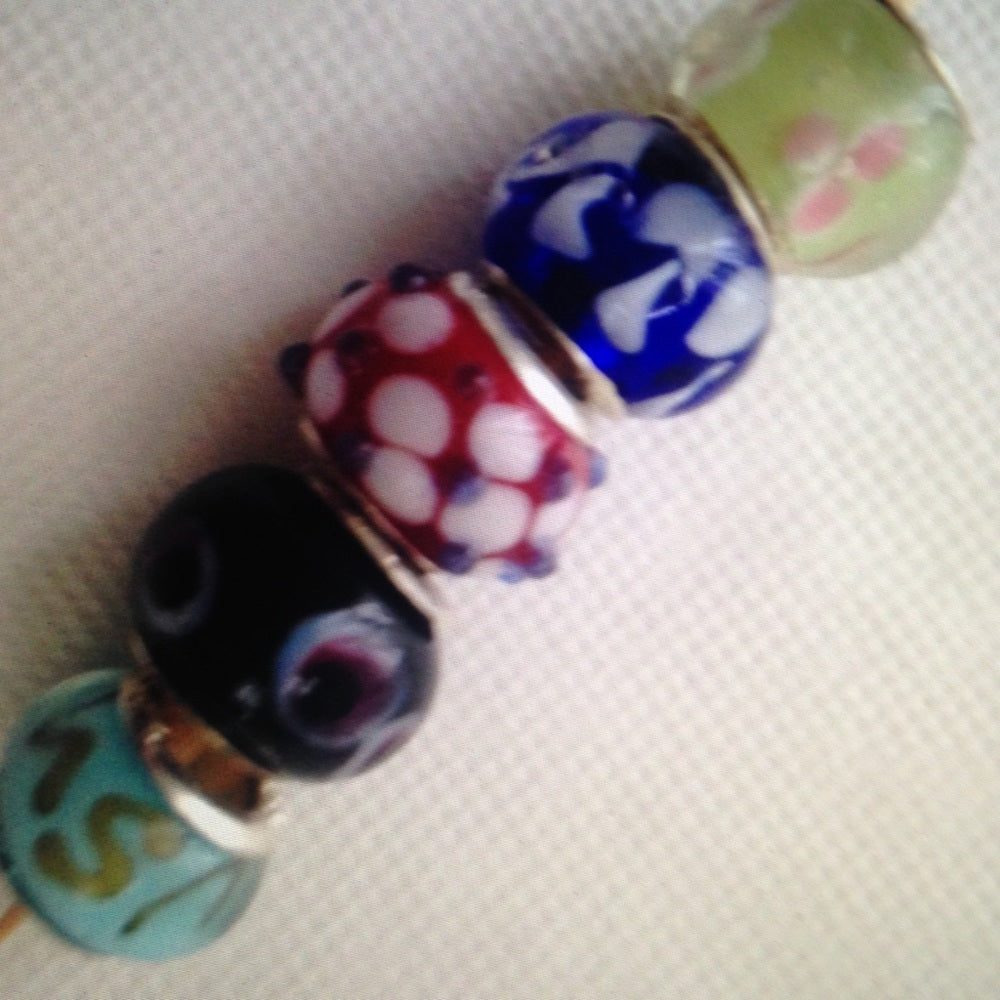 5pc European Silver 925 Beads Charm Bracelet