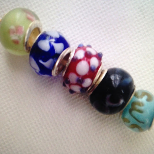 5pc European Silver 925 Beads Charm Bracelet