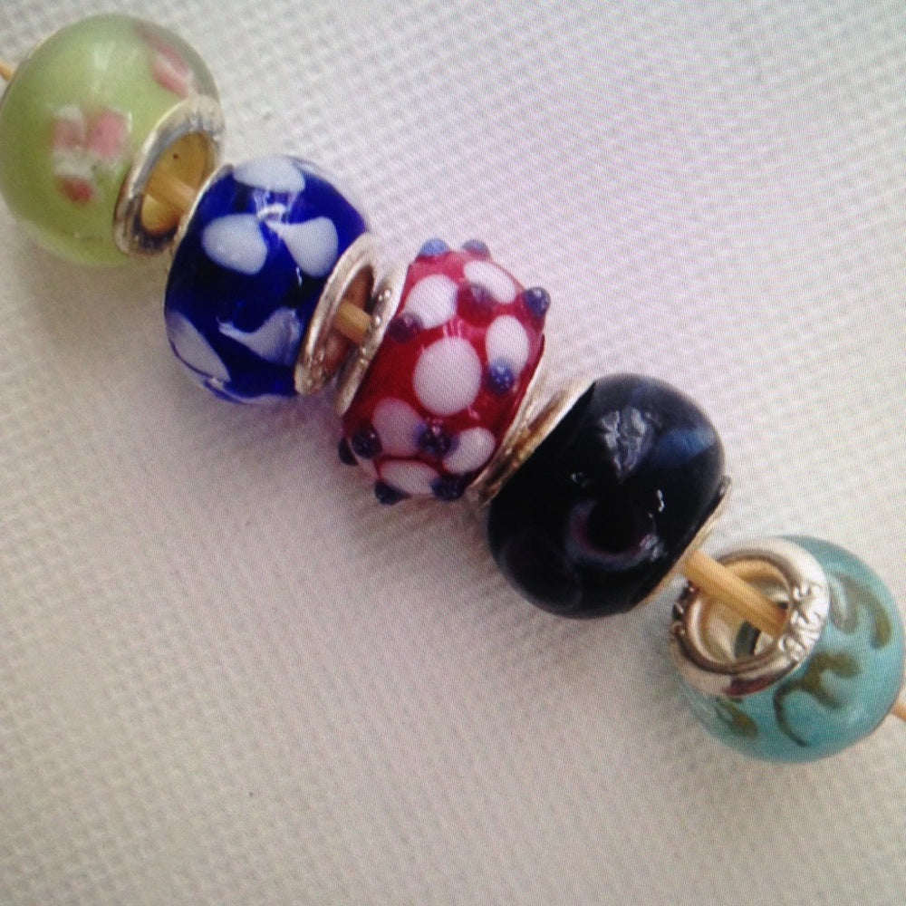 5pc European Silver 925 Beads Charm Bracelet