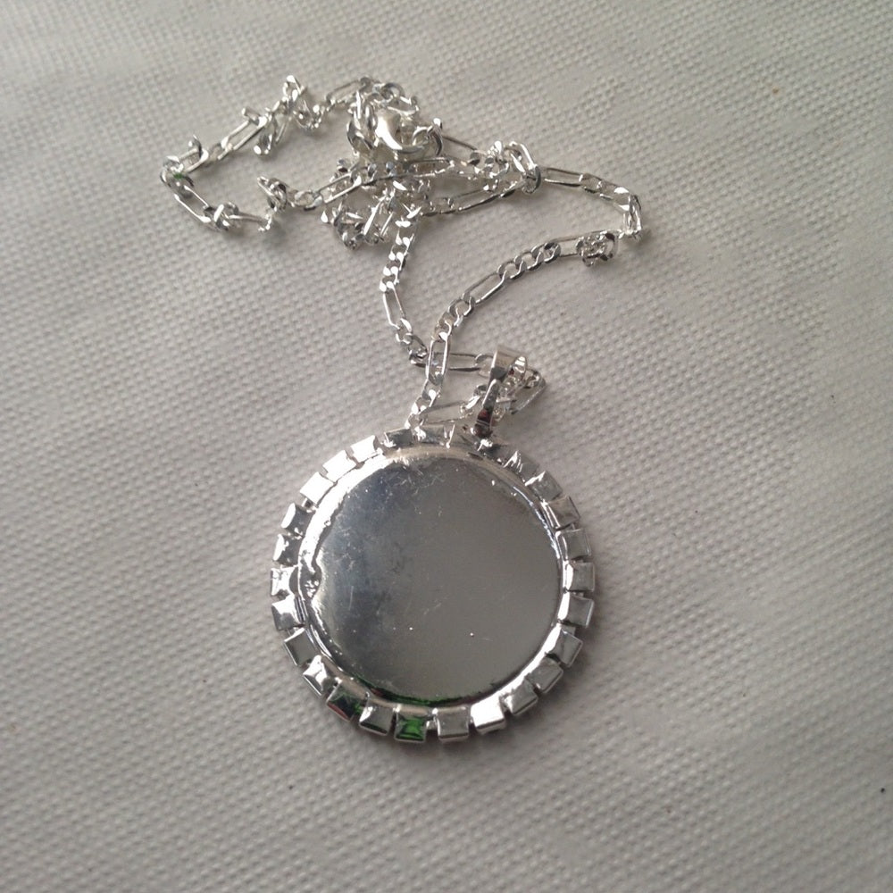 1945 Silver Quarter Dollar Coin, 16in 925 chain