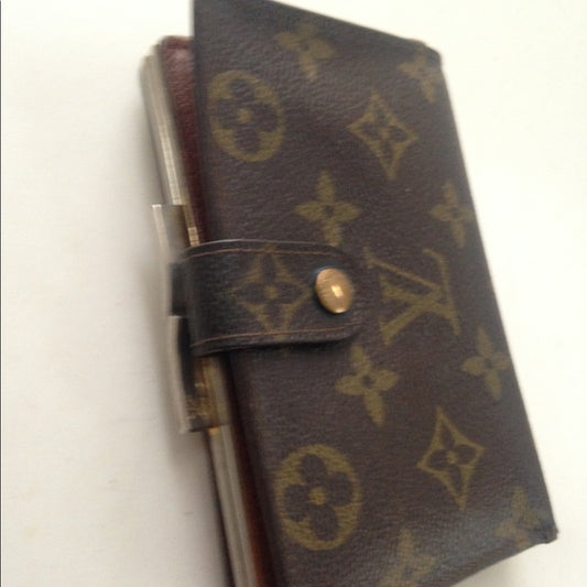 Louis Vuitton BrownMono Kisslock Compact Wallet