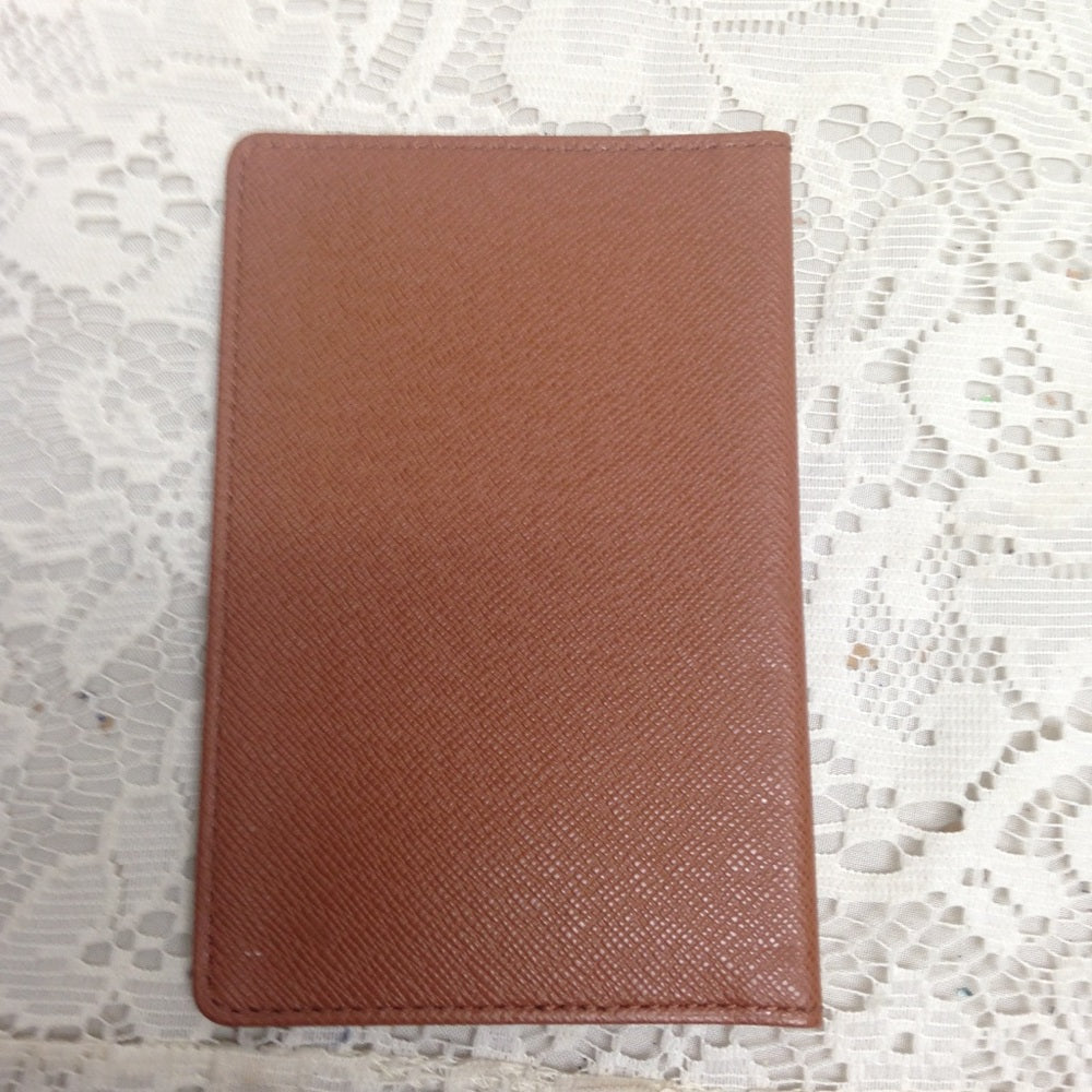 L. Vuitton Brown Taiga Leather ID-Credit Card Case