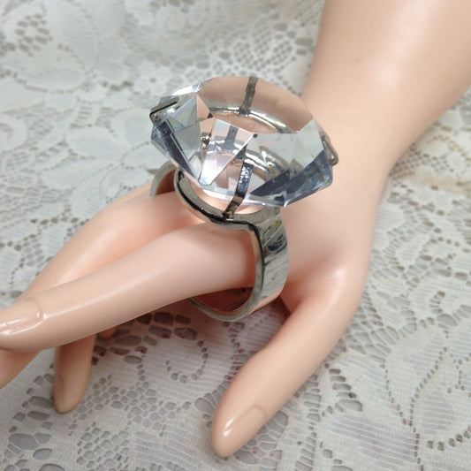 Large Faux Diamond Tiffany Ring-Napkin Ring