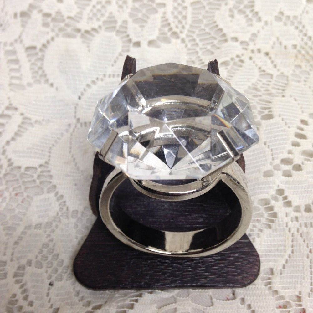 Large Faux Diamond Tiffany Ring-Napkin Ring