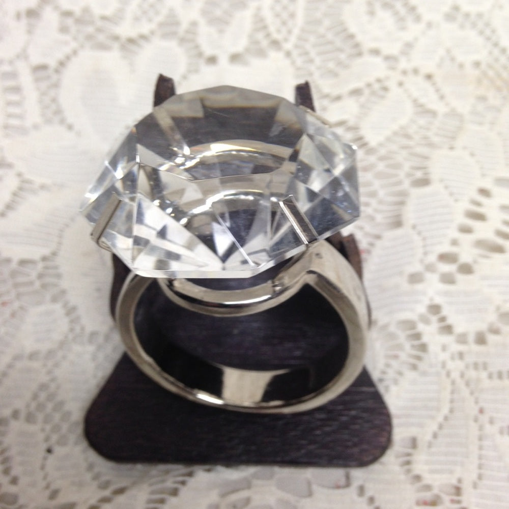 Large Faux Diamond Tiffany Ring-Napkin Ring