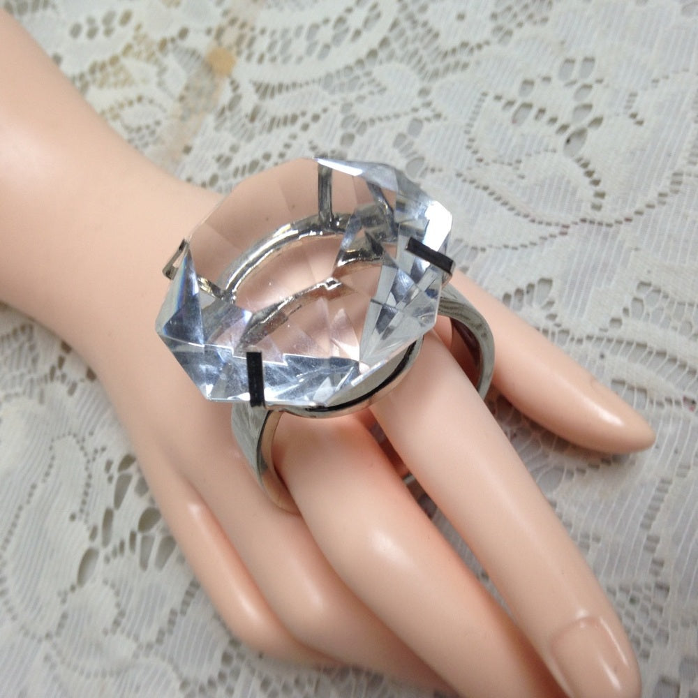 Large Faux Diamond Tiffany Ring-Napkin Ring