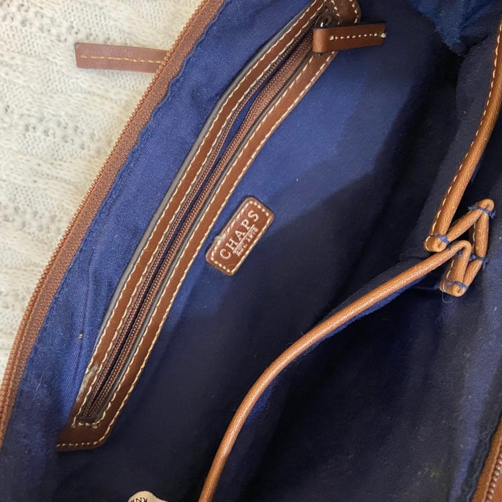 Chaps, Brown and Tan Shoulder Bag