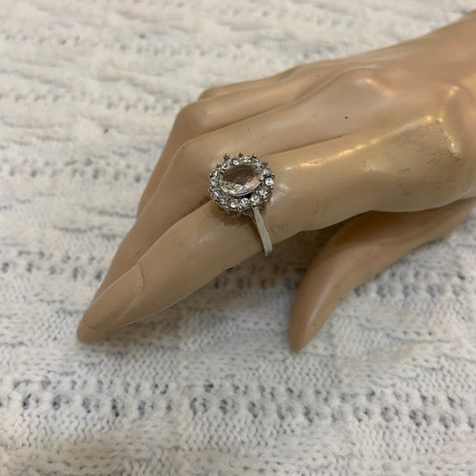 Small Princess Ring with Clear Gem