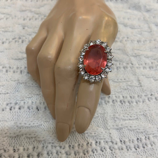 Pink Sapphire Princess Ring