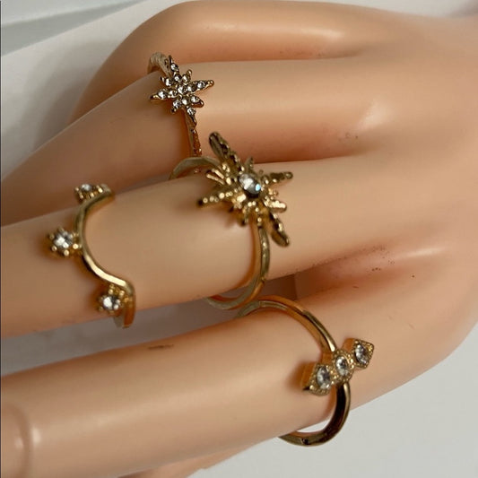 Vintage 4pc Gold Tiny  Rings