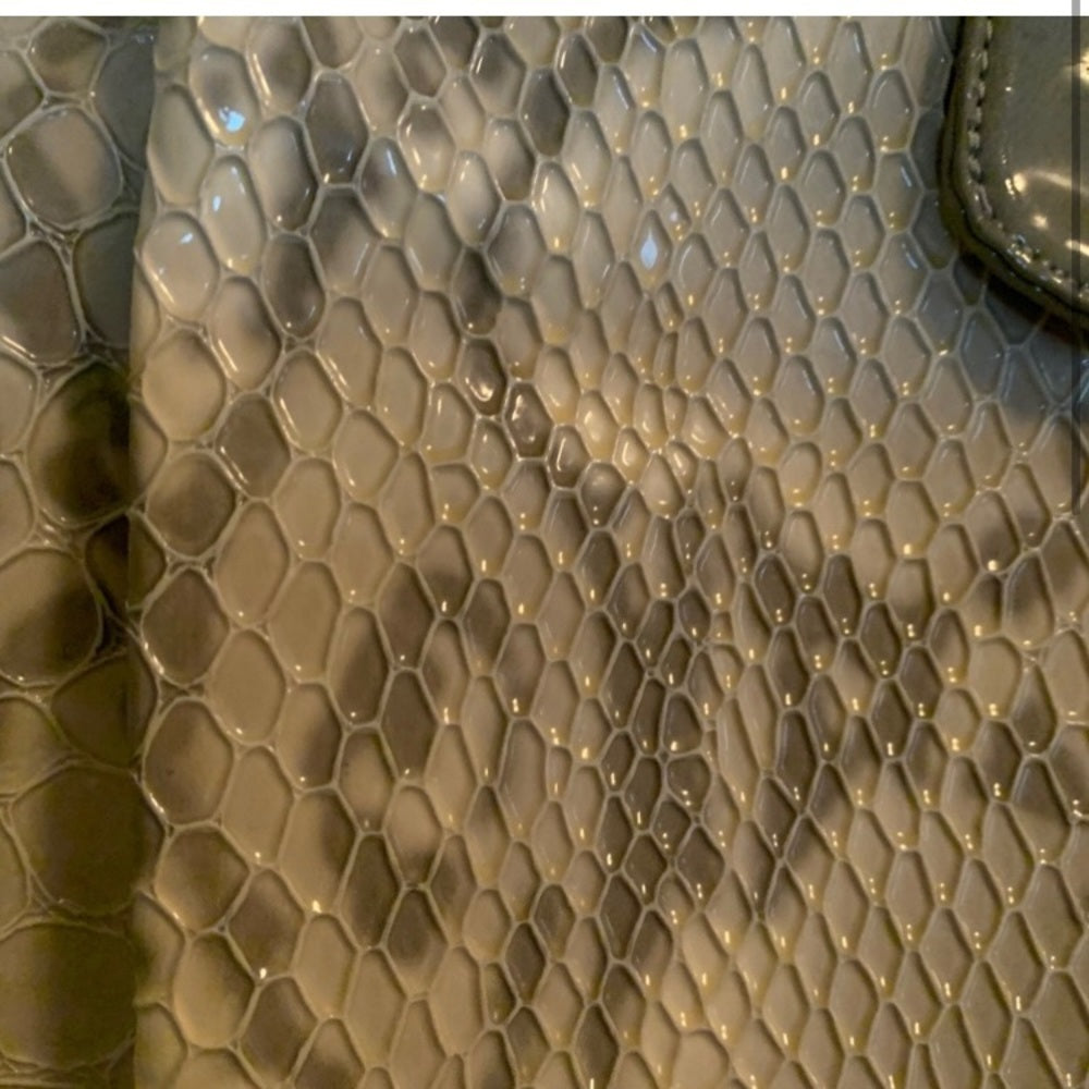 Large Faux Snakeskin Tote Overnight or Weekender Bag