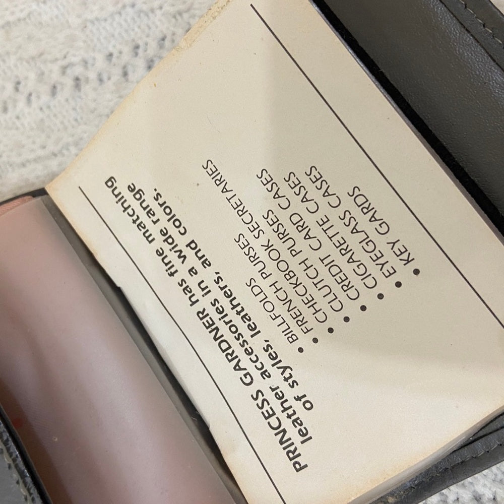 Vintage, Princess Gardner, Gray Genuine Leather Compact Wallet