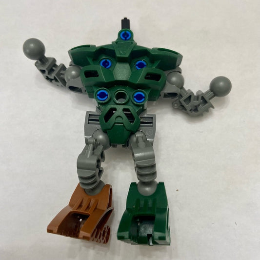 Vintage, Rare, Lego, Bionicle -Green, Gray and Brown 4in x4in x 2in
