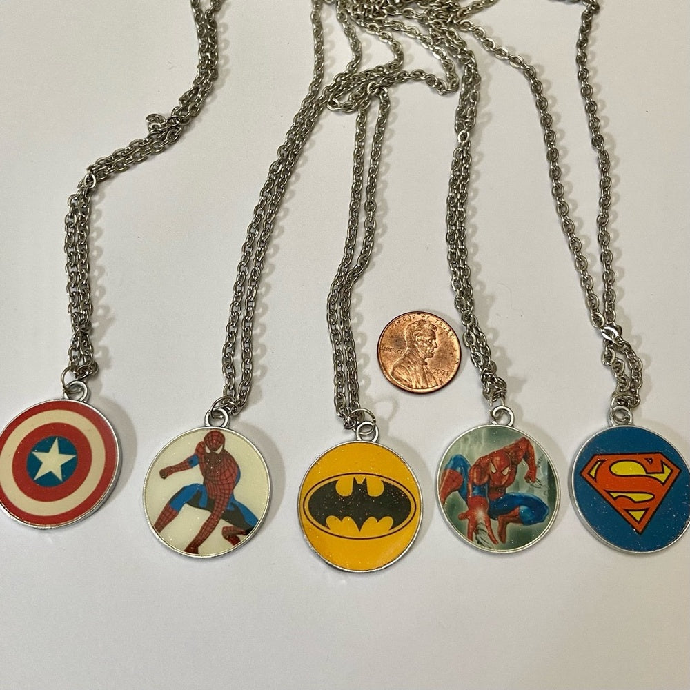 Vintage, 5-pc of Marvel Pendant Necklaces