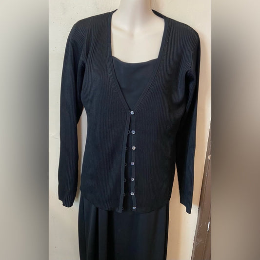 City Spirit Collection Black Sweater Cardigan. Size S