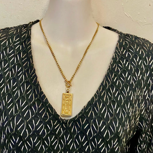 Celine 18-in Gold Plated Chain Necklace