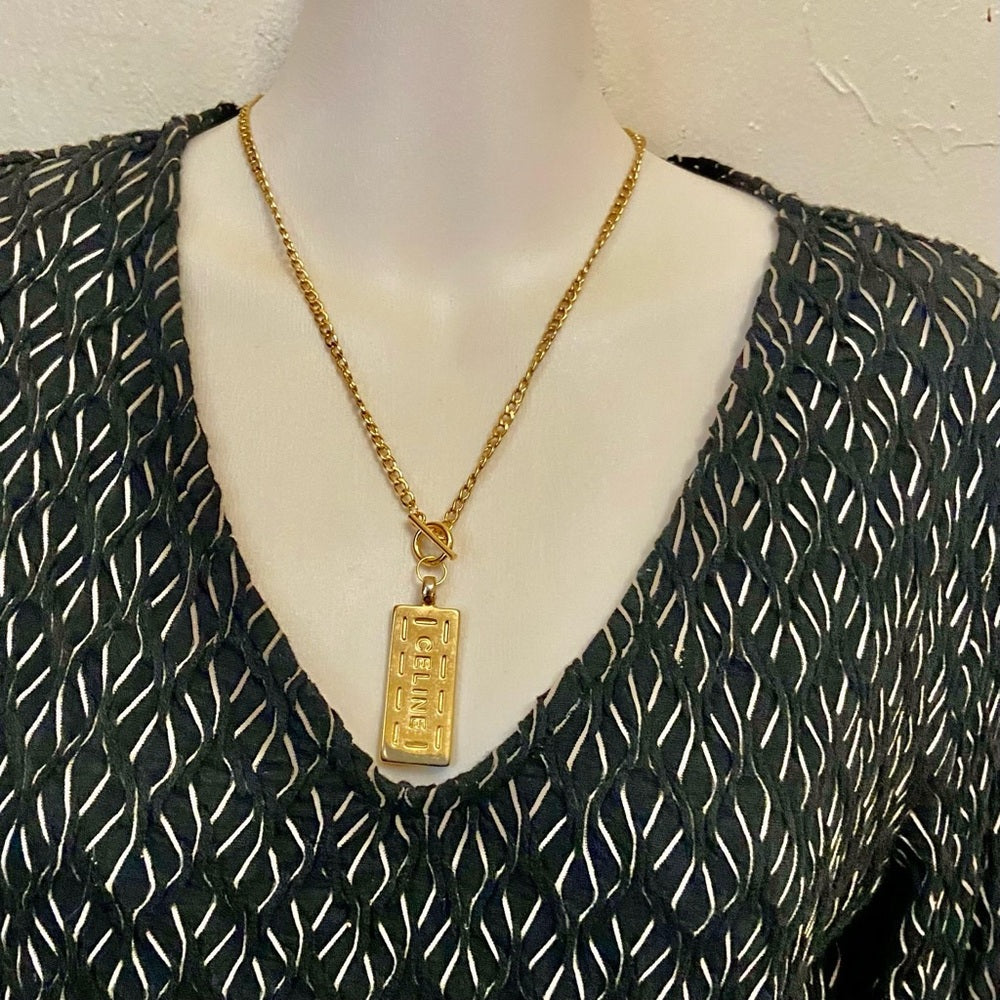 Celine 18-in Gold Plated Chain Necklace