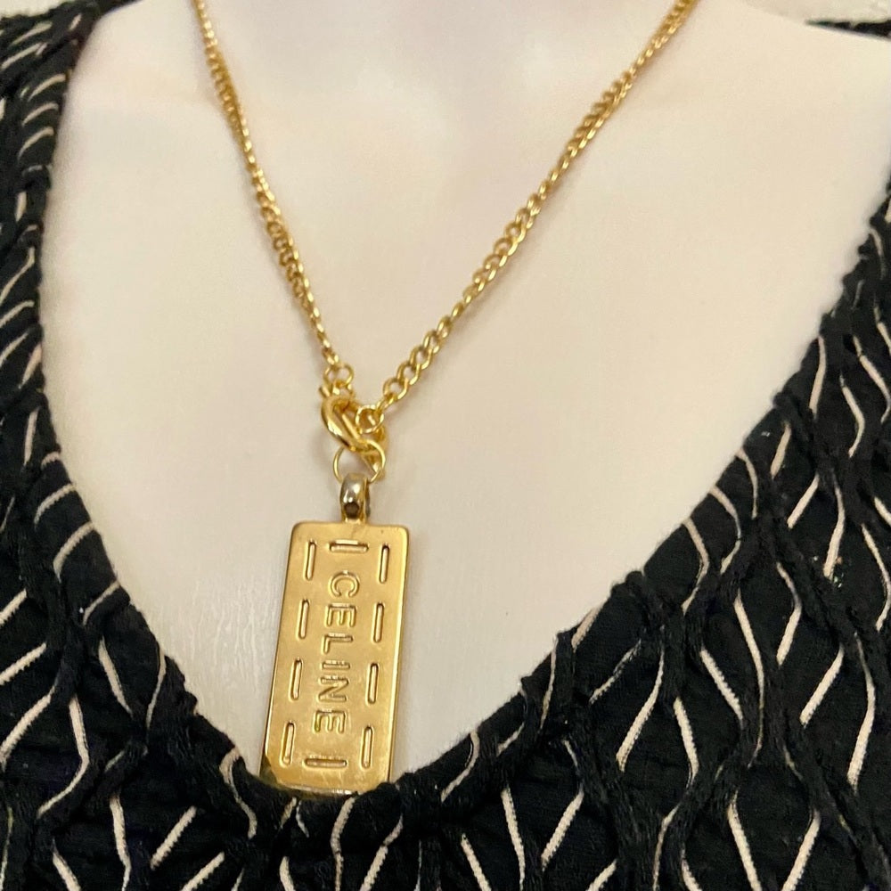 Celine 18-in Gold Plated Chain Necklace