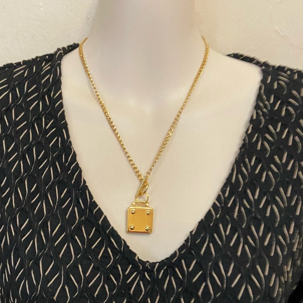 Vintage, Authentic Loewe Gold Plated 18-inch Chain Necklace