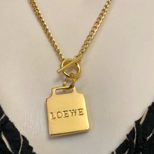 Vintage, Authentic Loewe Gold Plated 18-inch Chain Necklace