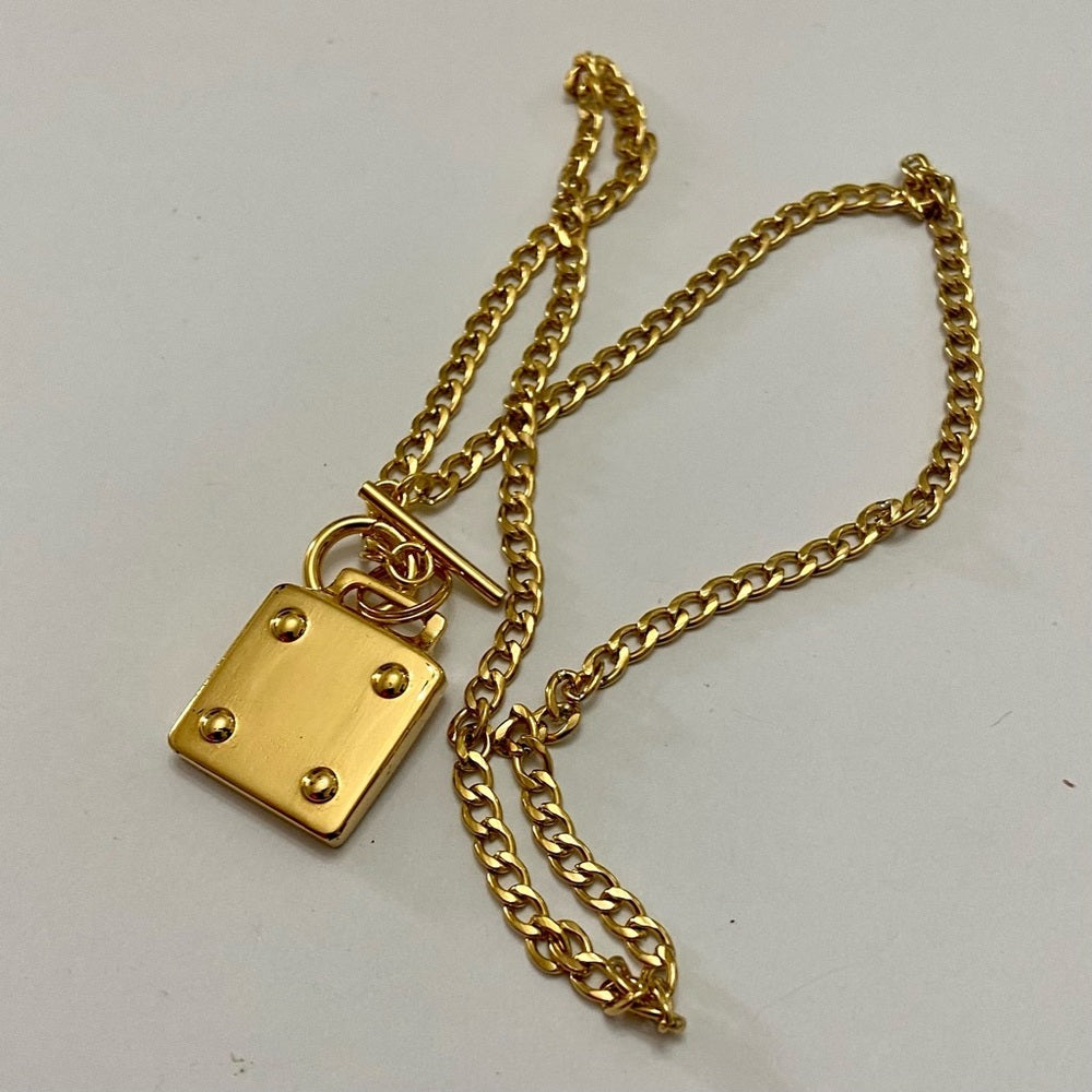 Vintage, Authentic Loewe Gold Plated 18-inch Chain Necklace