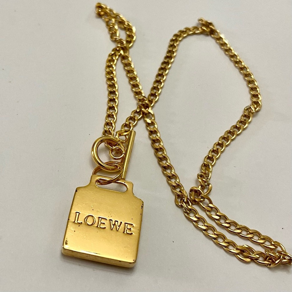 Vintage, Authentic Loewe Gold Plated 18-inch Chain Necklace