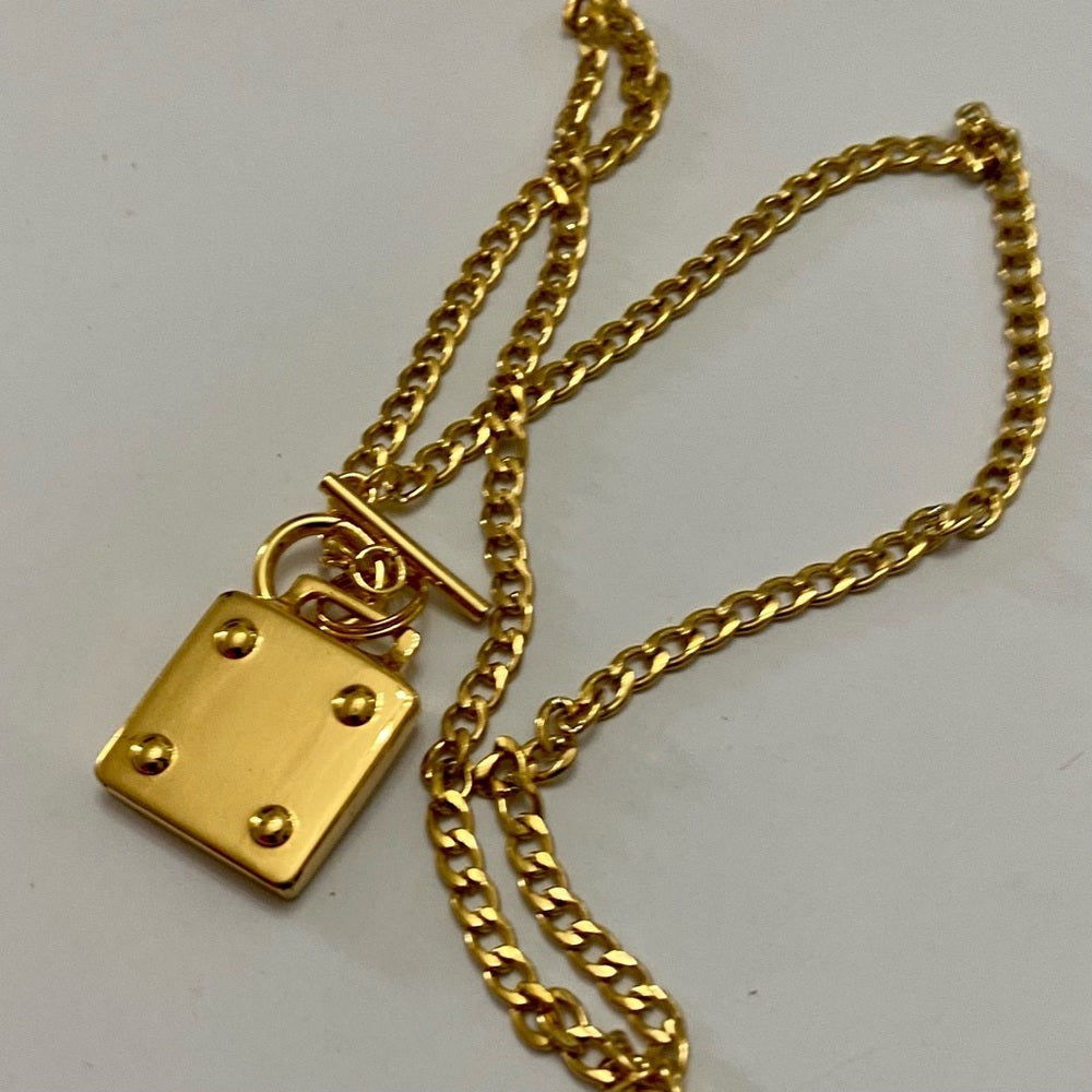 Vintage, Authentic Loewe Gold Plated 18-inch Chain Necklace