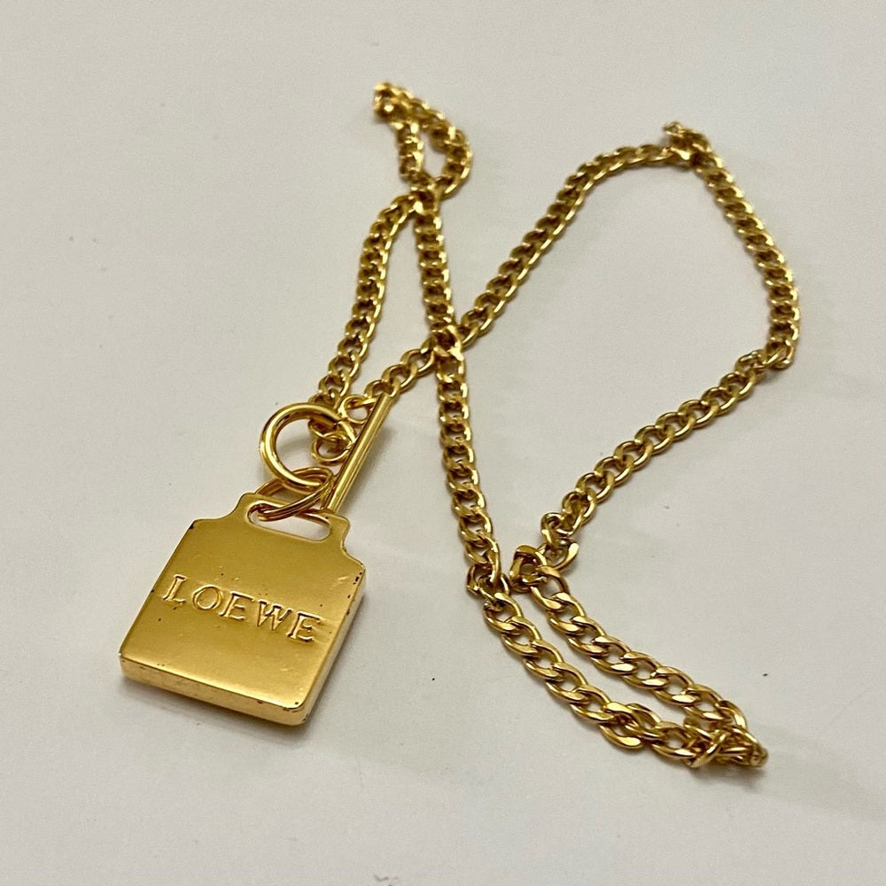 Vintage, Authentic Loewe Gold Plated 18-inch Chain Necklace