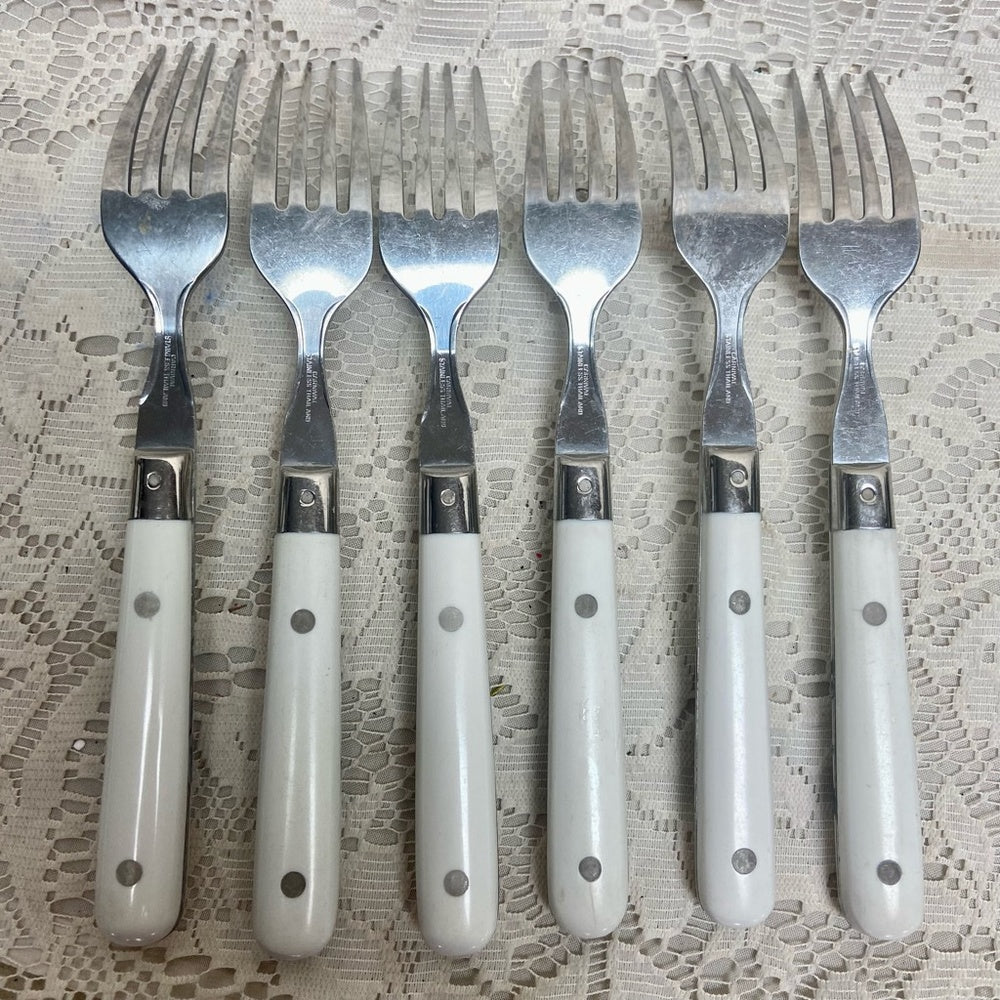 Vintage, Stainless China, 30-pc Blue Willow Flatware, Svc for 6