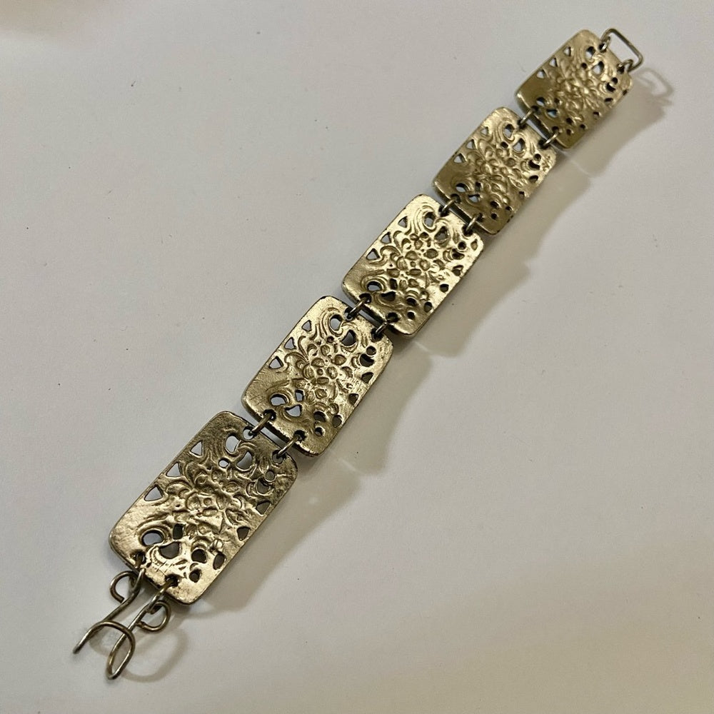 Vintage,  Silver and Turquoise Scarab Bracelet