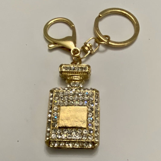 Stunning, 2-Way Perfume Bottle Rhinestone Handbag Charm- Key Chain