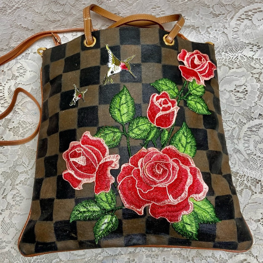 Authentic Fendi, Checkered Handbag Tote 13in x 13in