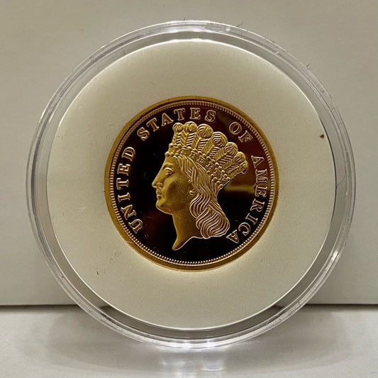 National Collectors Mint, Gold Plated 1870 $3.00 Tribute Coin