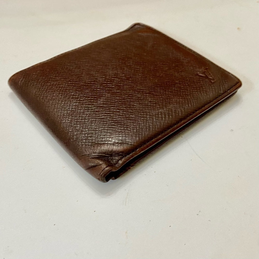 Louis Vuitton Brown Taiga Leather Mens Wallet 4.5in x 4in