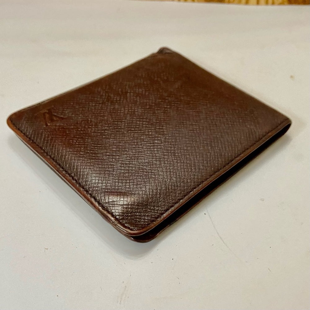 Louis Vuitton Brown Taiga Leather Mens Wallet 4.5in x 4in