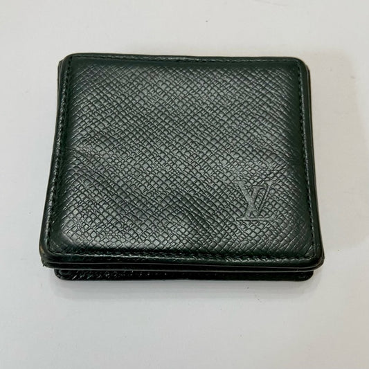Louis Vuitton Green Taiga Leather Square Coin Purse