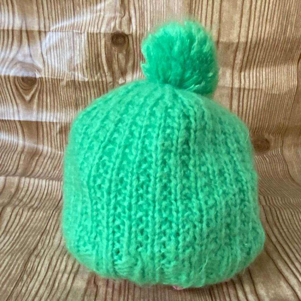 Beautiful. Colvin Green Knitted Beanie Hat with Rhinestones