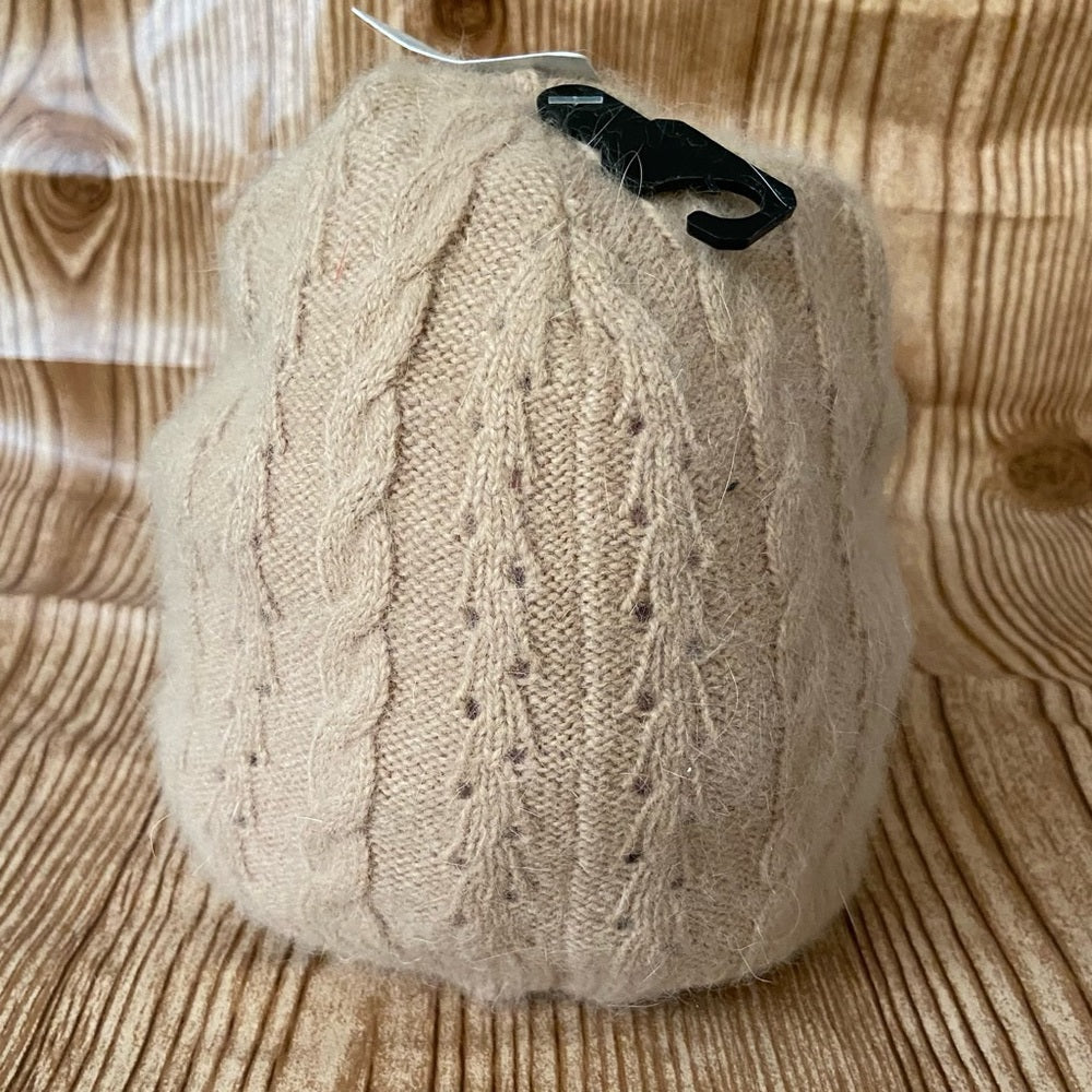 Chill Proof Angora- Beige Beanie Hat