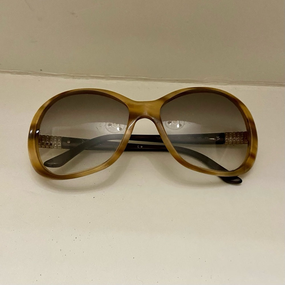 Bulgari Beige Tortoise Sunglasses -Italy 57-17 135 2N