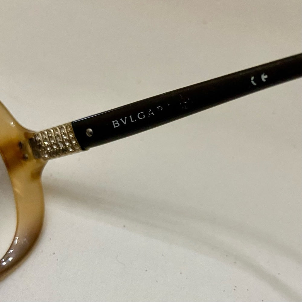 Bulgari Beige Tortoise Sunglasses -Italy 57-17 135 2N