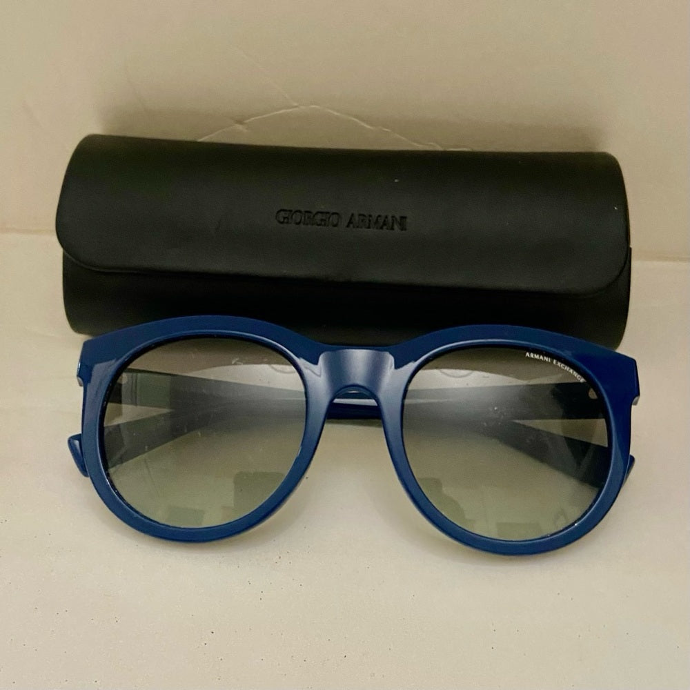 Armani Exchange Blue Marble Sunglasses AX 40535 819311 51-21 140 2N