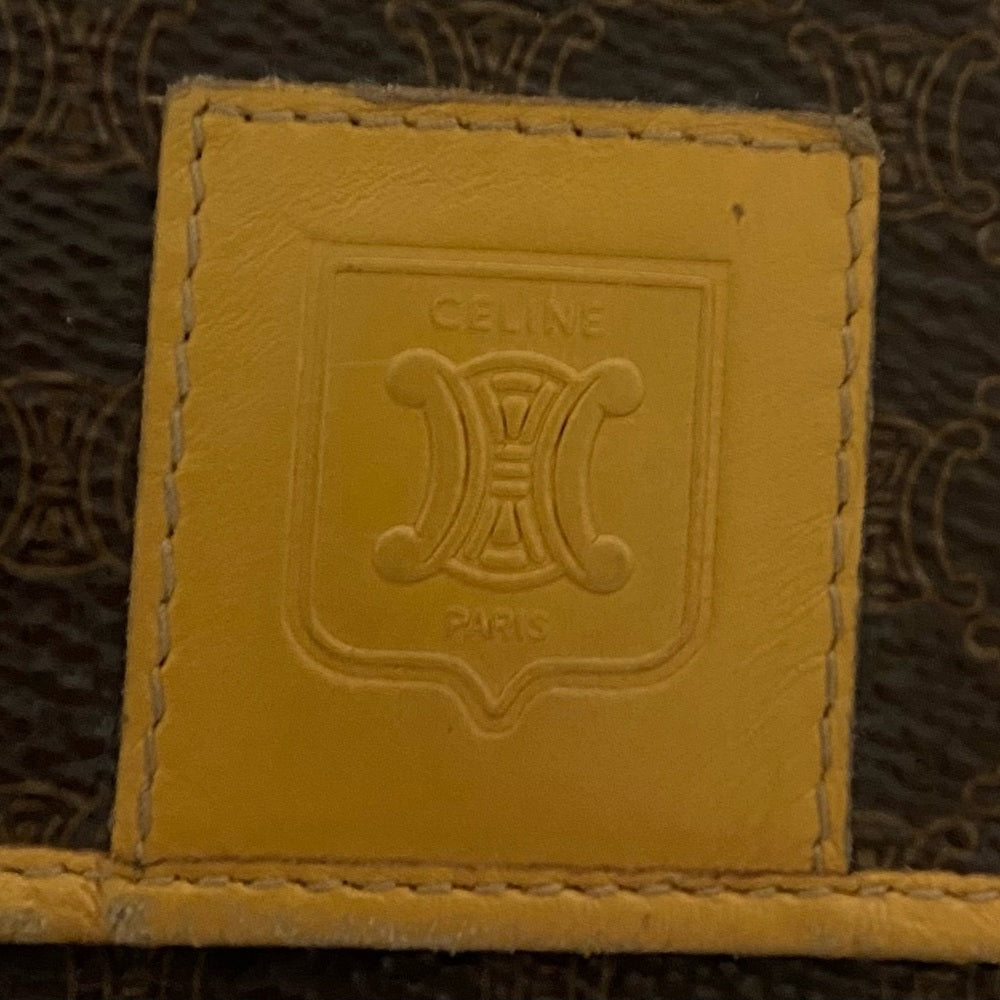 Authentic, Celine Canvas Brown Macadam Long Wallet
