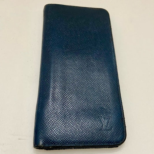Louis Vuitton Dark Blue Taiga Leather Long Wallet