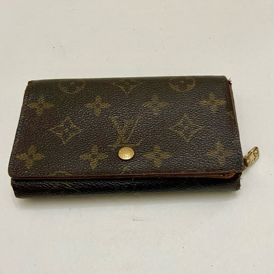 Louis Vuitton, Mono Brown Leather, Compact Wallet