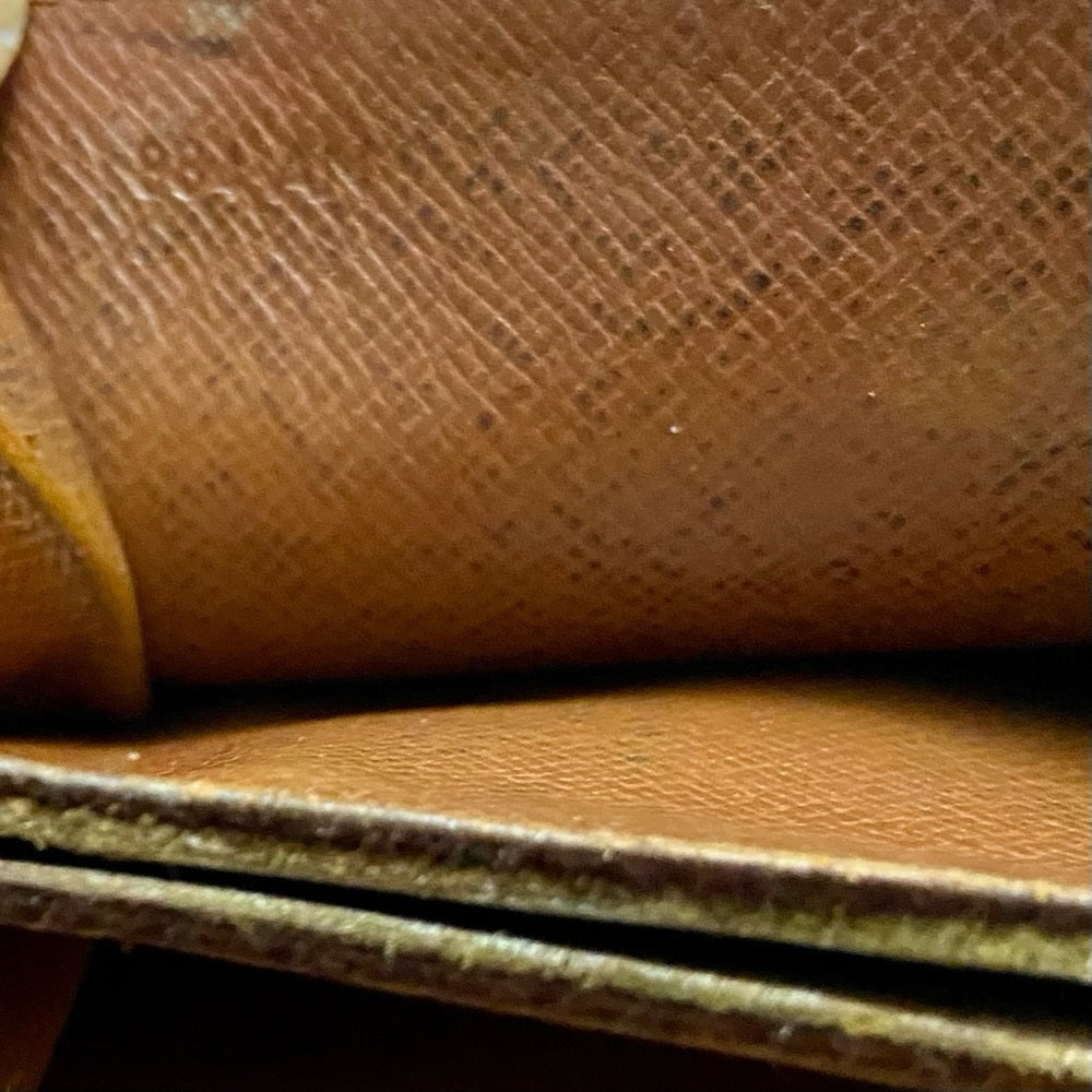Louis Vuitton Brown Mono Coated Canvas Long Wallet-Crossbody (884AN)