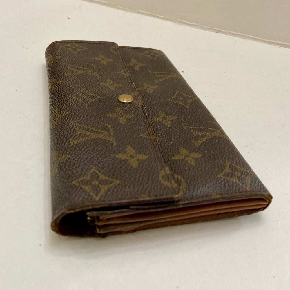Louis Vuitton, Brown Mono, Bi-Fold Long Wallet (CA0964)