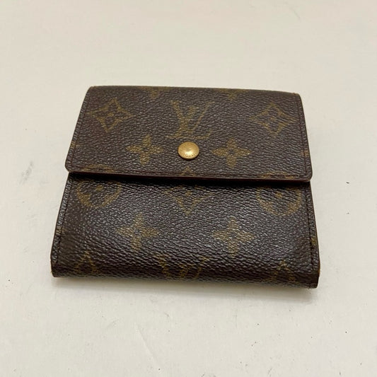 Vintage Louis Vuitton Brown Mono Mens Tri-fold Compact Wallet (TH0915)